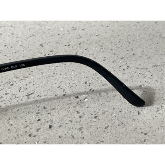 JACKSON PERRY EYEGLASSES FRAMES ONLY Ivan BLK black 53-19-135 half rim rectangle - Picture 6 of 14
